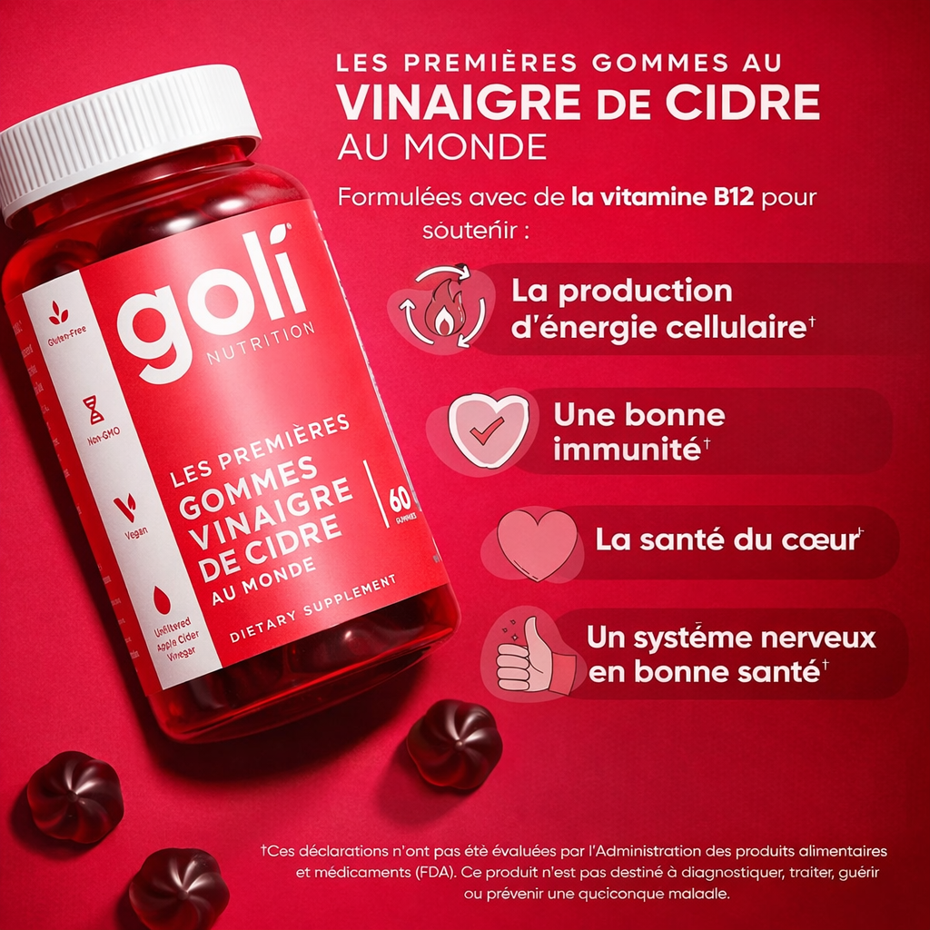Goli Nutrition – Gummies Vinaigre de Cidre de Pomme
