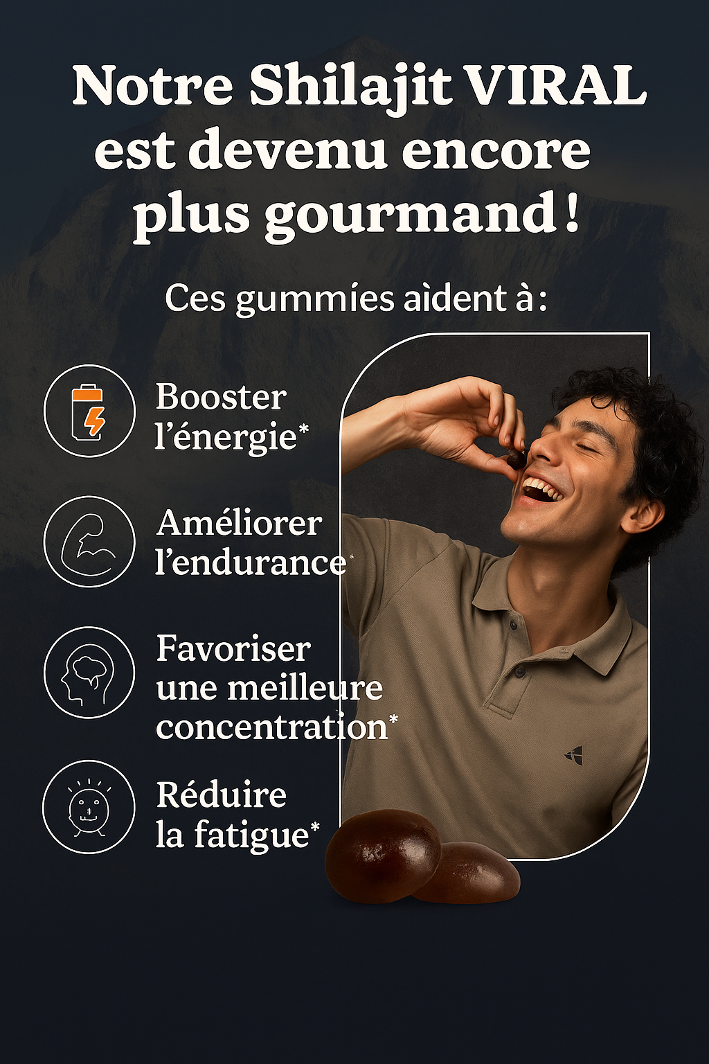 Gummies Shilajit de l’Himalaya – L’Énergie Ancienne pour votre Corps